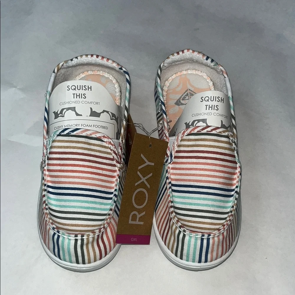 Roxy Kids Striped Slip-On shoes - Pink, Blue, Brown